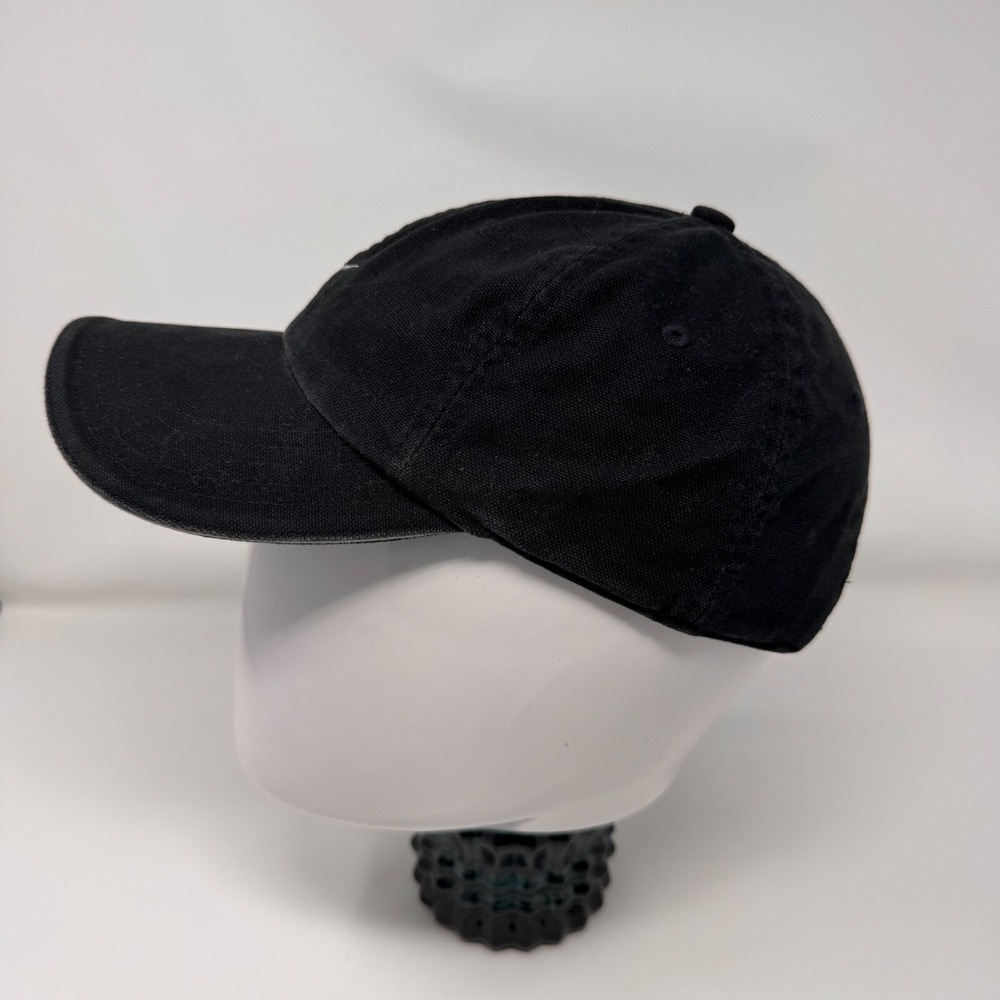 Nike Hat Black Youth One Size Adjustable Swoosh Cap Embroidery Logo - Picture 4 of 10